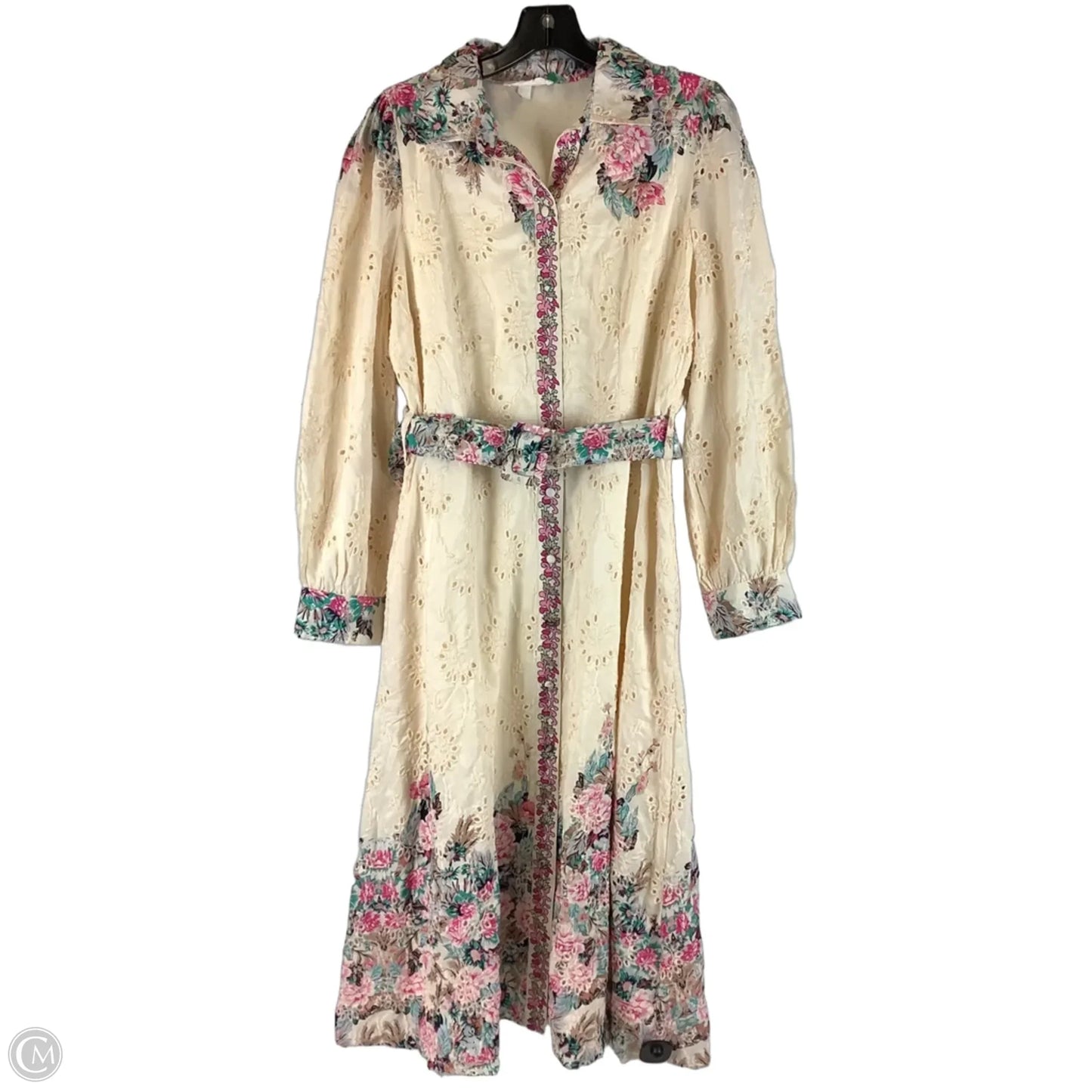 Dress Casual Midi By Clothes Mentor In Cream, Size: M