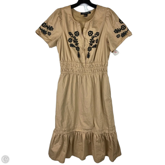 Dress Casual Midi By French Connection In Brown, Size: S