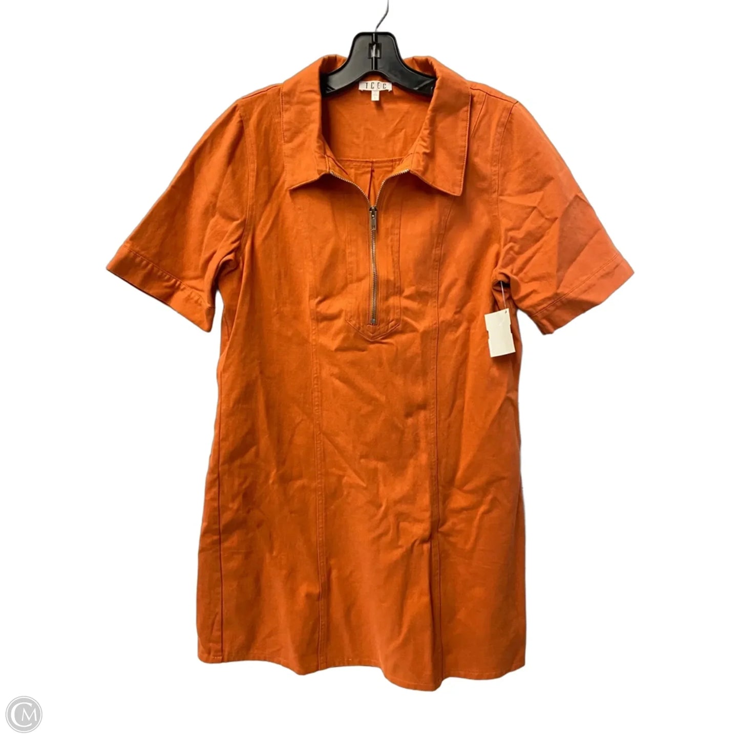 Dress Casual Short By Tcec In Orange, Size: L