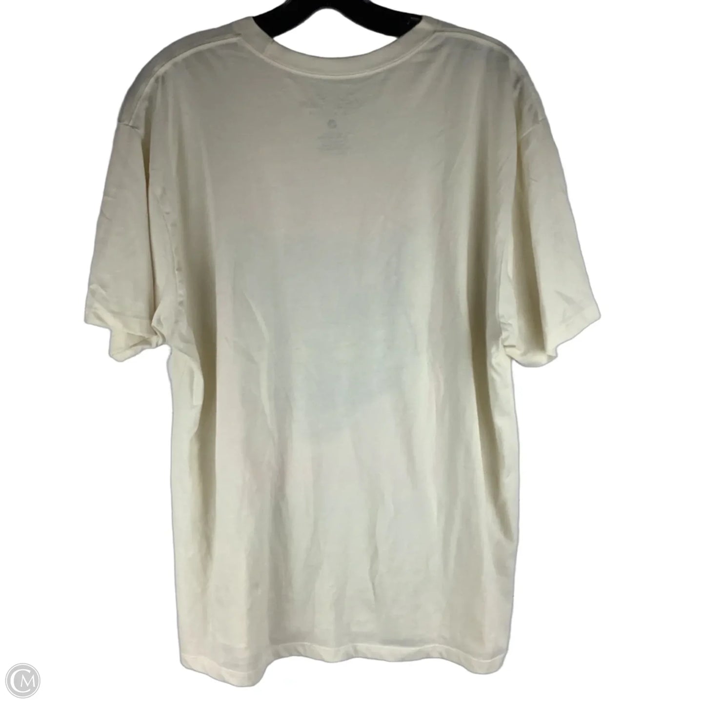 Top Short Sleeve Basic By Clothes Mentor In Cream, Size: L