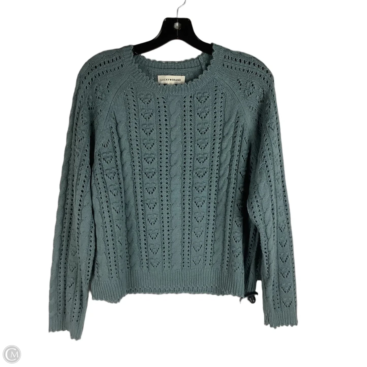 Sweater By Lucky Brand In Green, Size: L