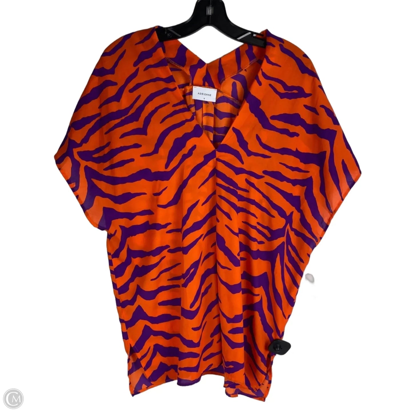 Top Short Sleeve By Adrienne In Orange & Purple, Size: S