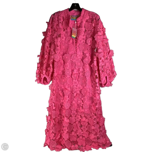 Dress Party Midi By Trina Turk In Pink, Size: L
