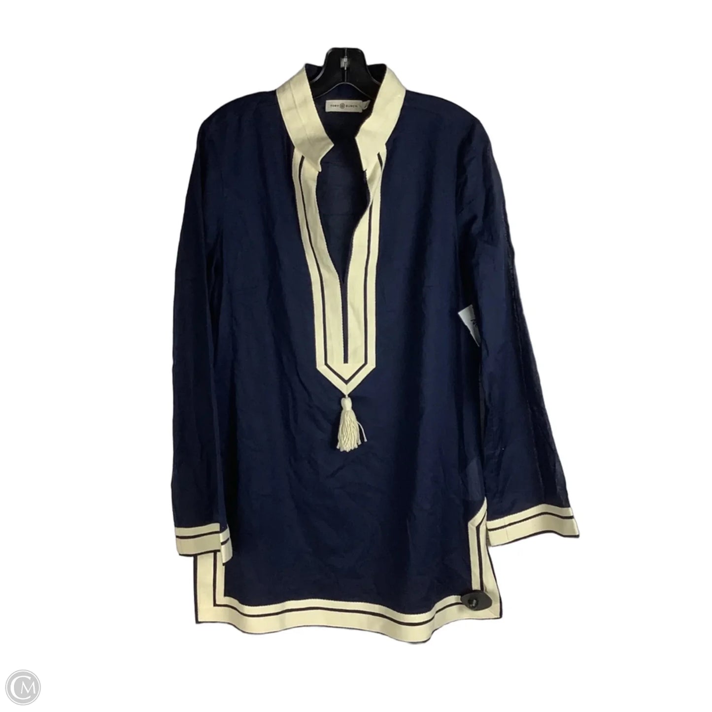 Swimwear Cover-up Designer By Tory Burch In Navy, Size: L
