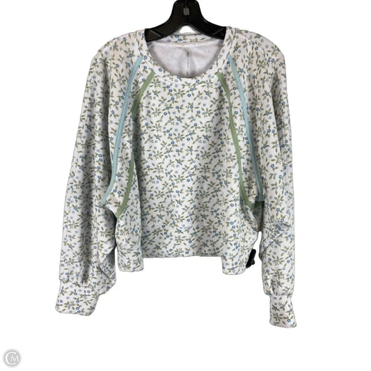 Sweatshirt Crewneck By Simply Southern In Floral Print, Size: L