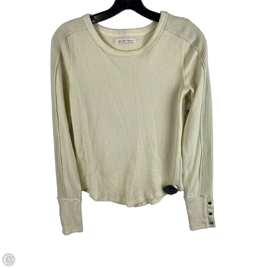 Top Long Sleeve By We The Free In Yellow, Size: S