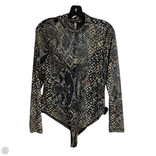 Bodysuit Designer By All Saints In Snakeskin Print, Size: 10
