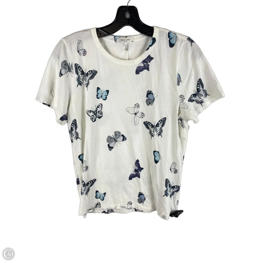 Top Short Sleeve By Rag And Bone In White, Size: M
