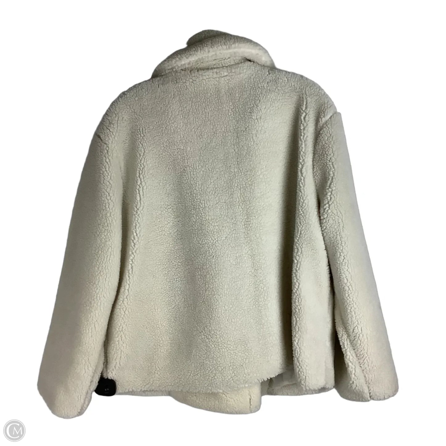 Jacket Faux Fur & Sherpa By Gap In Cream, Size: L