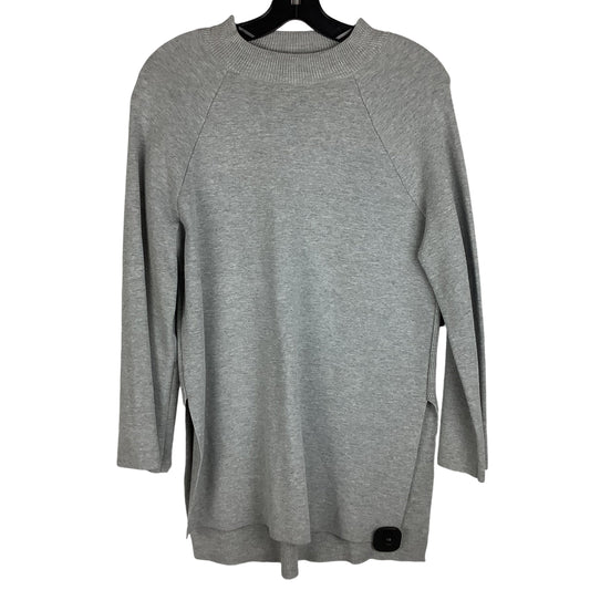 Top Long Sleeve By Ann Taylor In Grey, Size: M