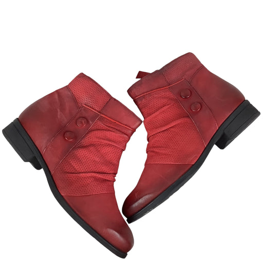 Boots Ankle Heels By Miz Mooz In Red, Size: 11.5 (42 wide)