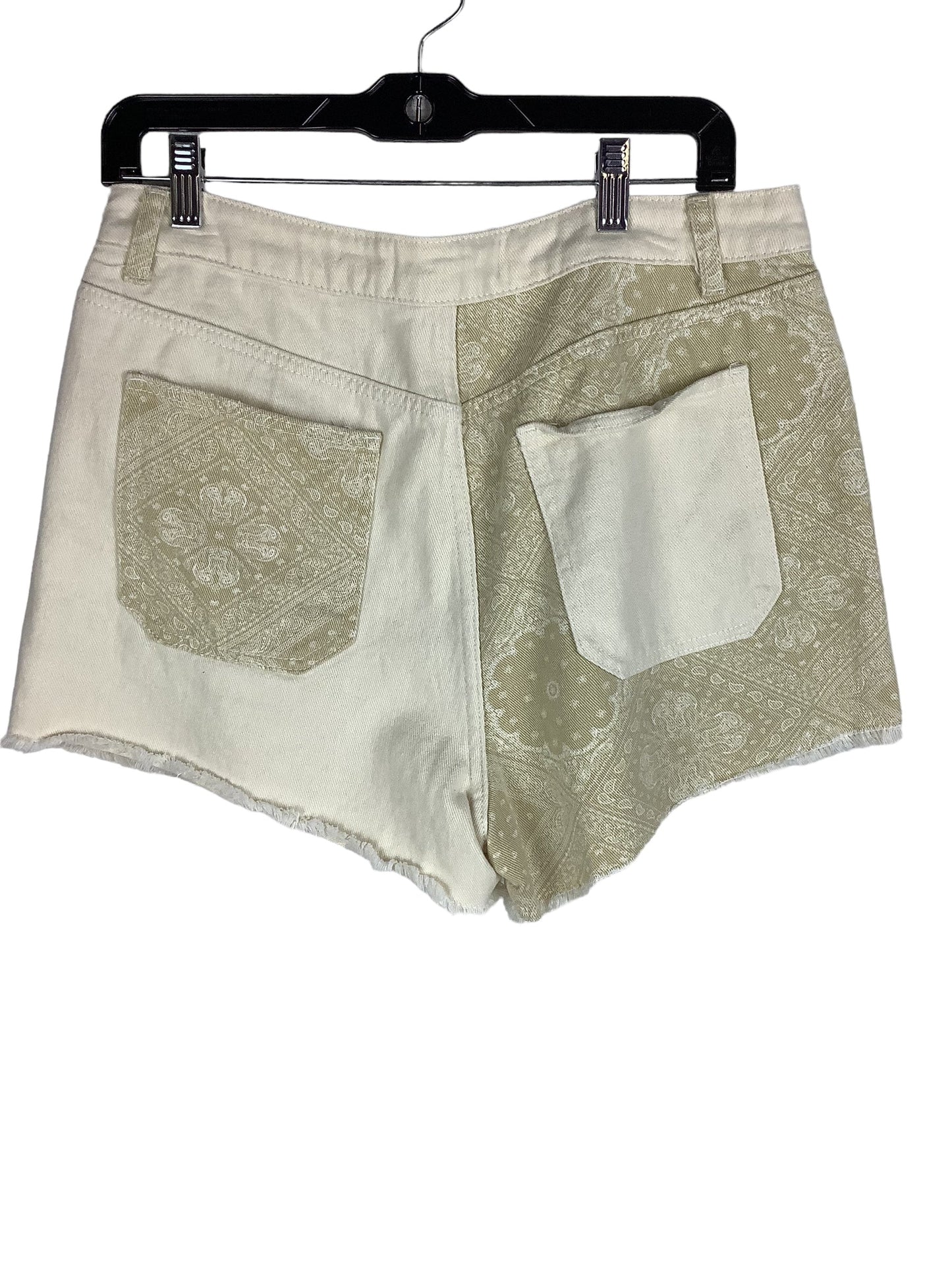 Cream Denim Shorts Cmc, Size L