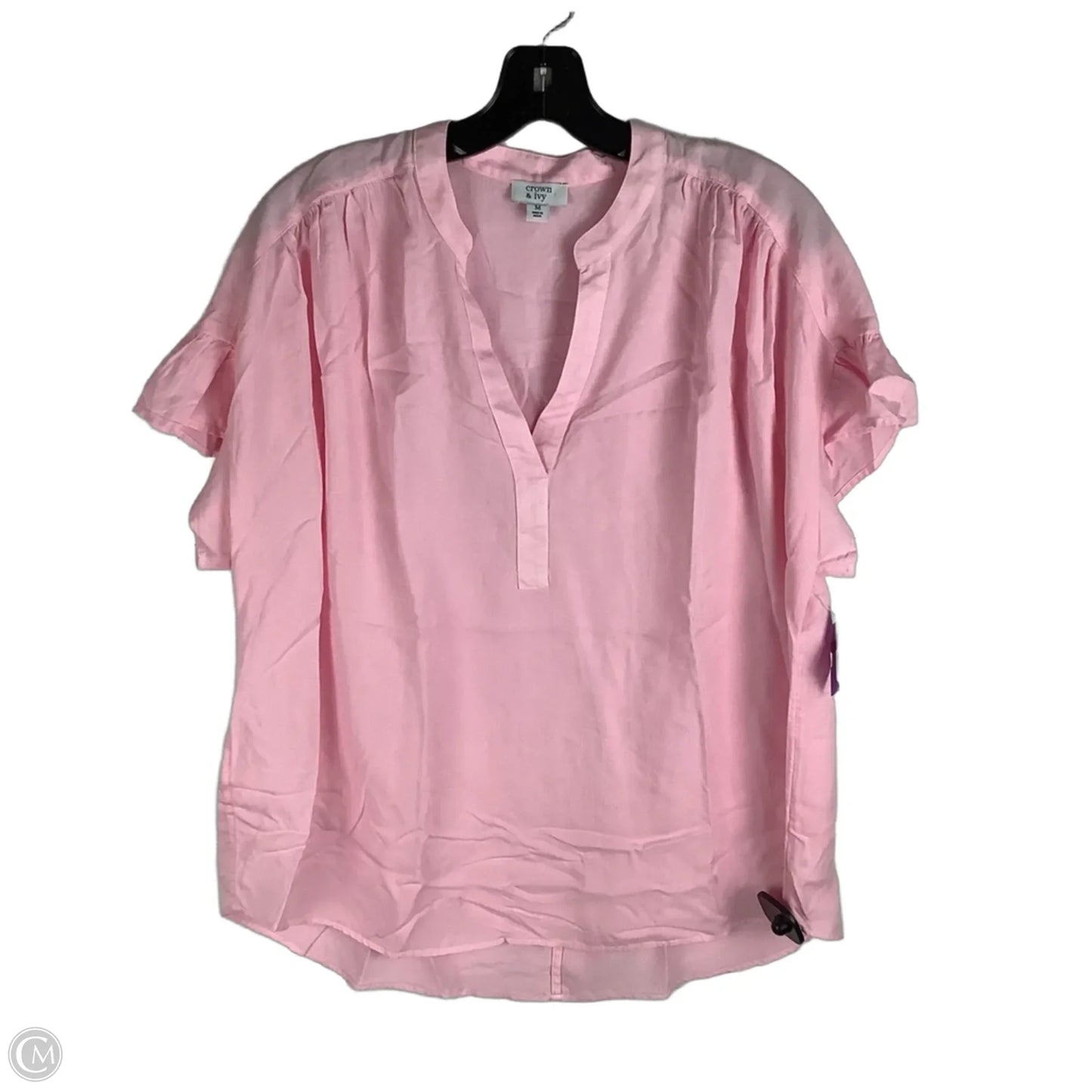 Top Short Sleeve By Crown And Ivy In Pink, Size: M