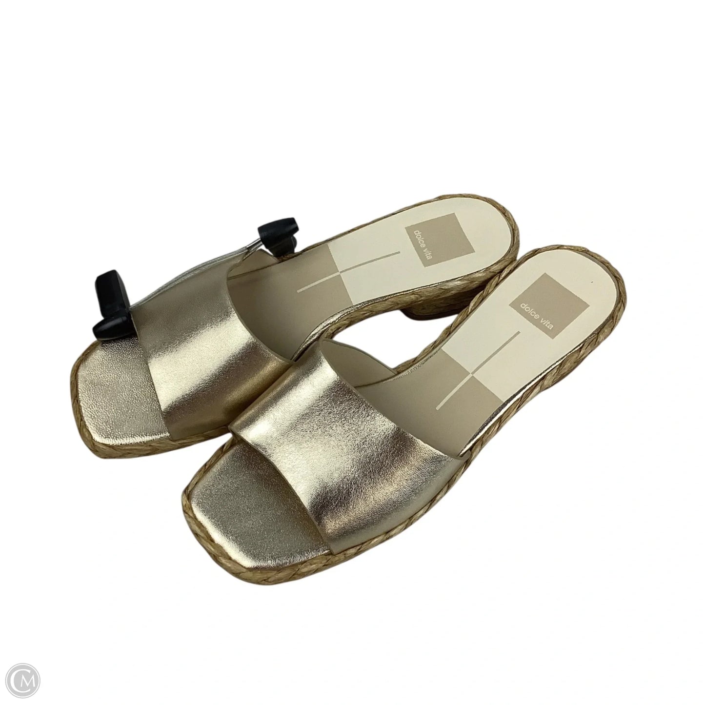 Sandals Heels Block By Dolce Vita In Gold, Size: 8