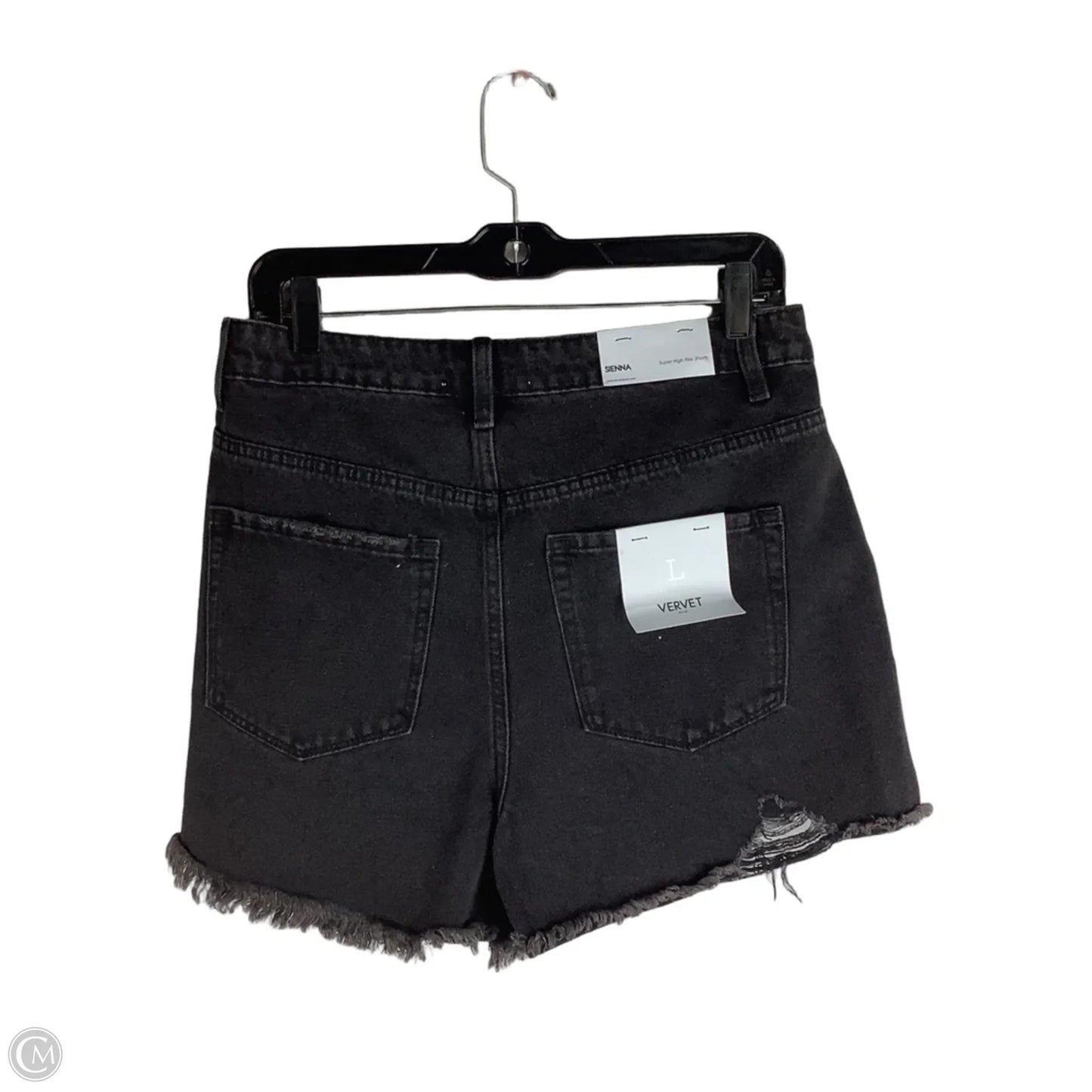 Shorts By Vervet In Black Denim, Size: L