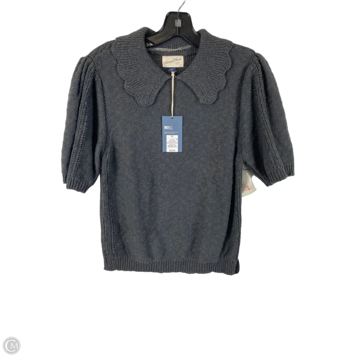 Sweater Short Sleeve By Universal Standard In Grey, Size: M