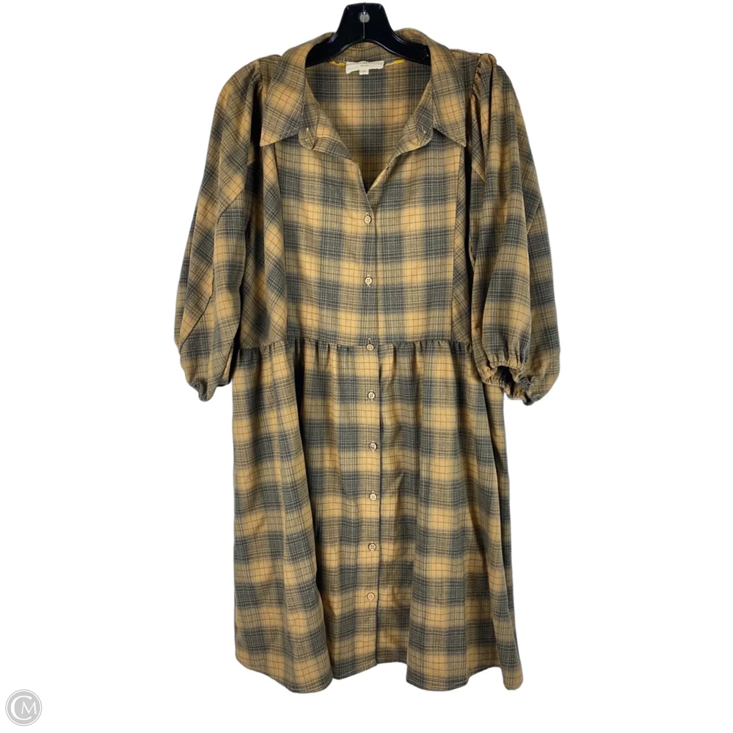 Dress Casual Midi By Umgee In Plaid Pattern, Size: 1x