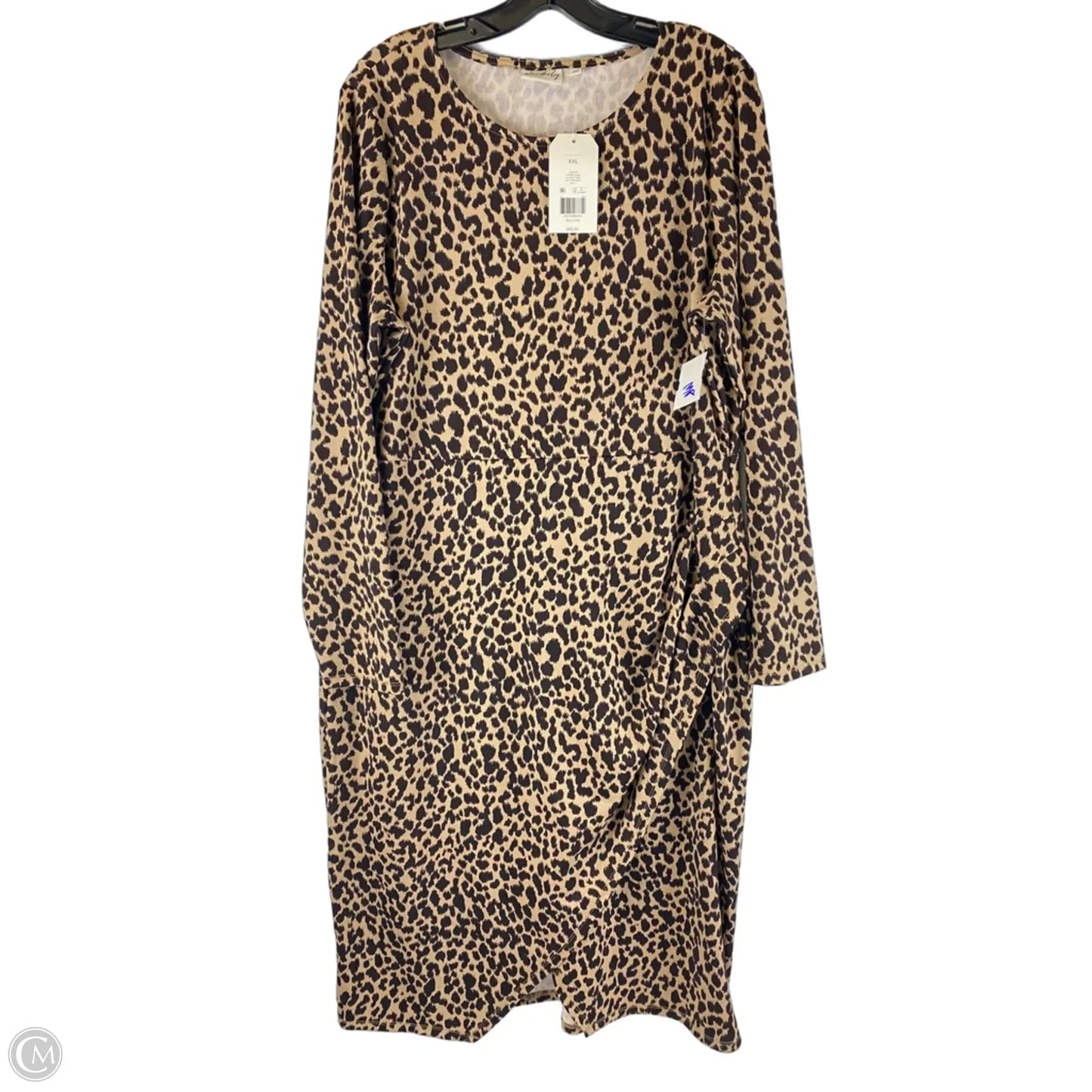 Dress Casual Midi By Wonderly In Animal Print, Size: Xxl