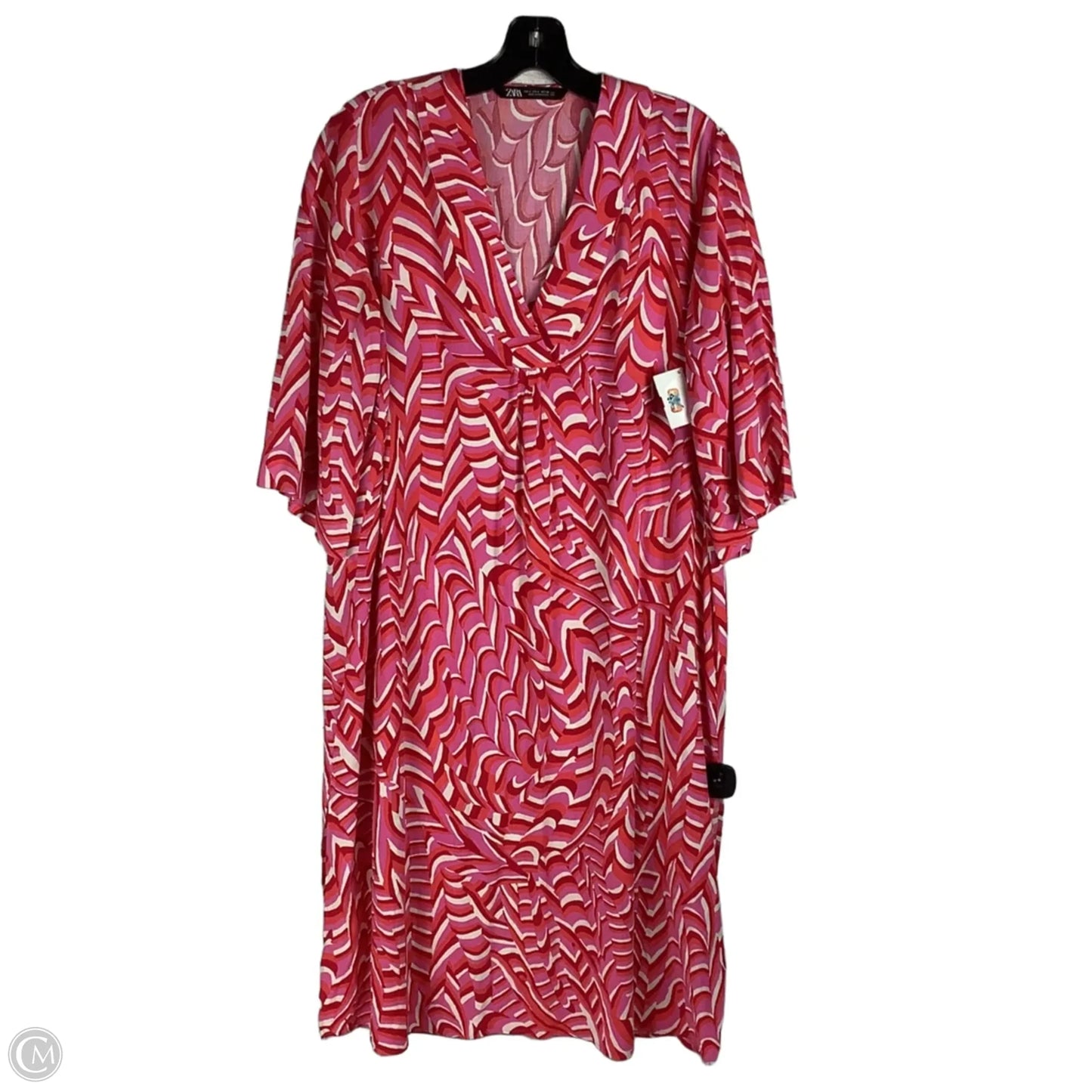 Dress Casual Midi By Zara In Animal Print, Size: L
