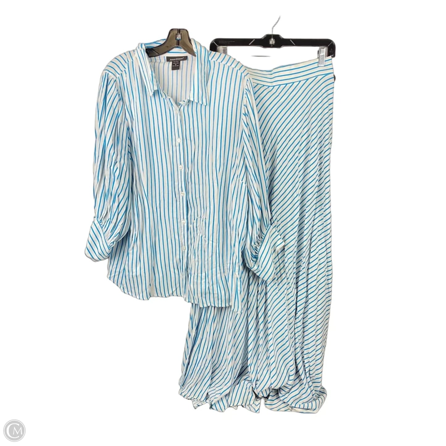 Skirt Set 2pc By Ashley Stewart In Striped Pattern, Size: 18