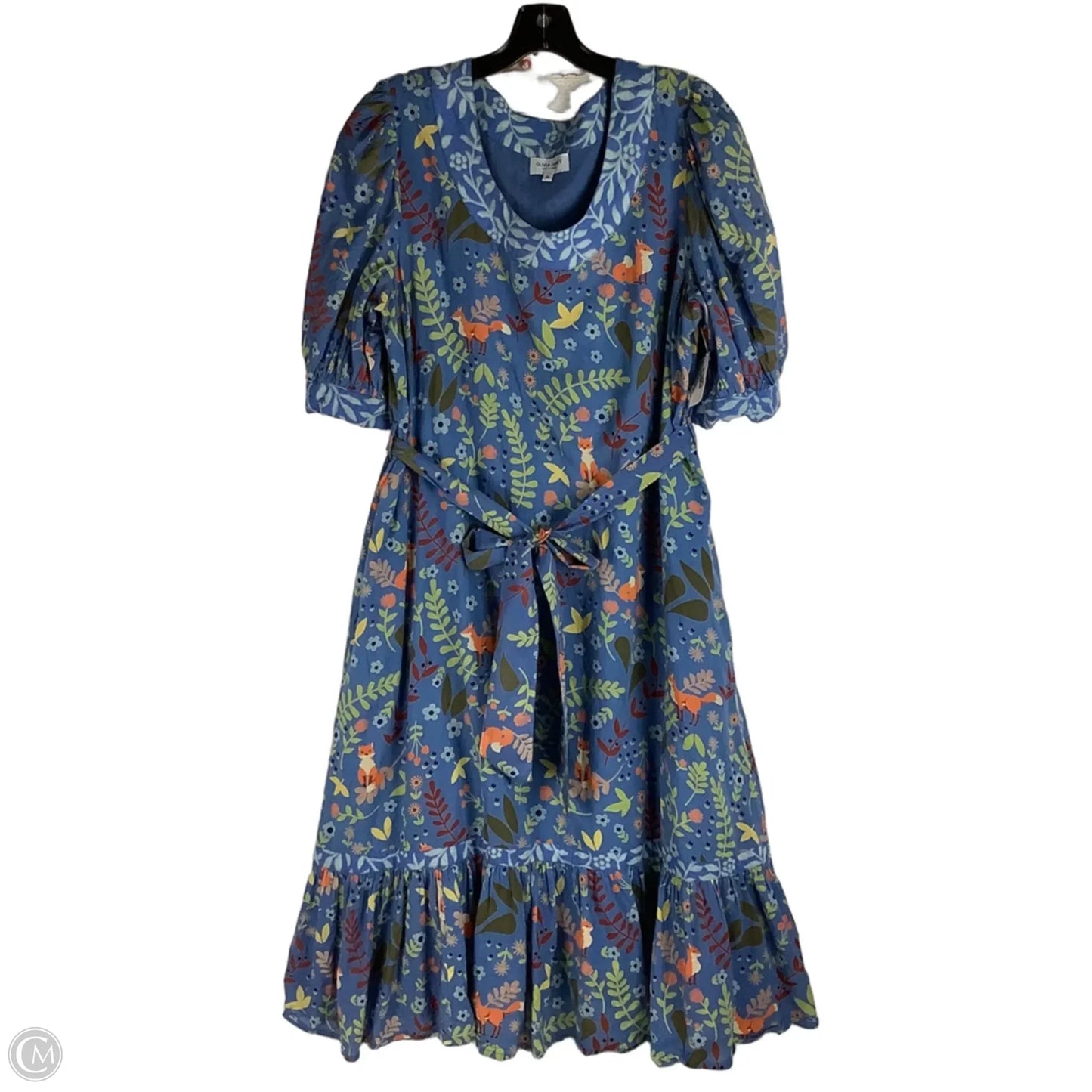 Dress Casual Midi By Cmc In Blue, Size: Xl