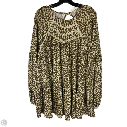 Top Long Sleeve By Entro In Animal Print, Size: 1x