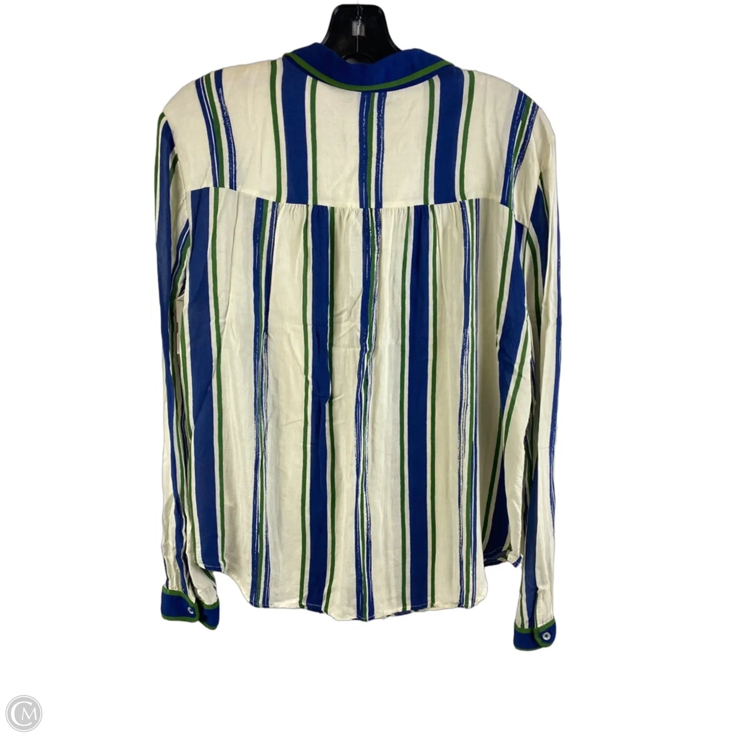 Top Long Sleeve By Maeve In Striped Pattern, Size: 12