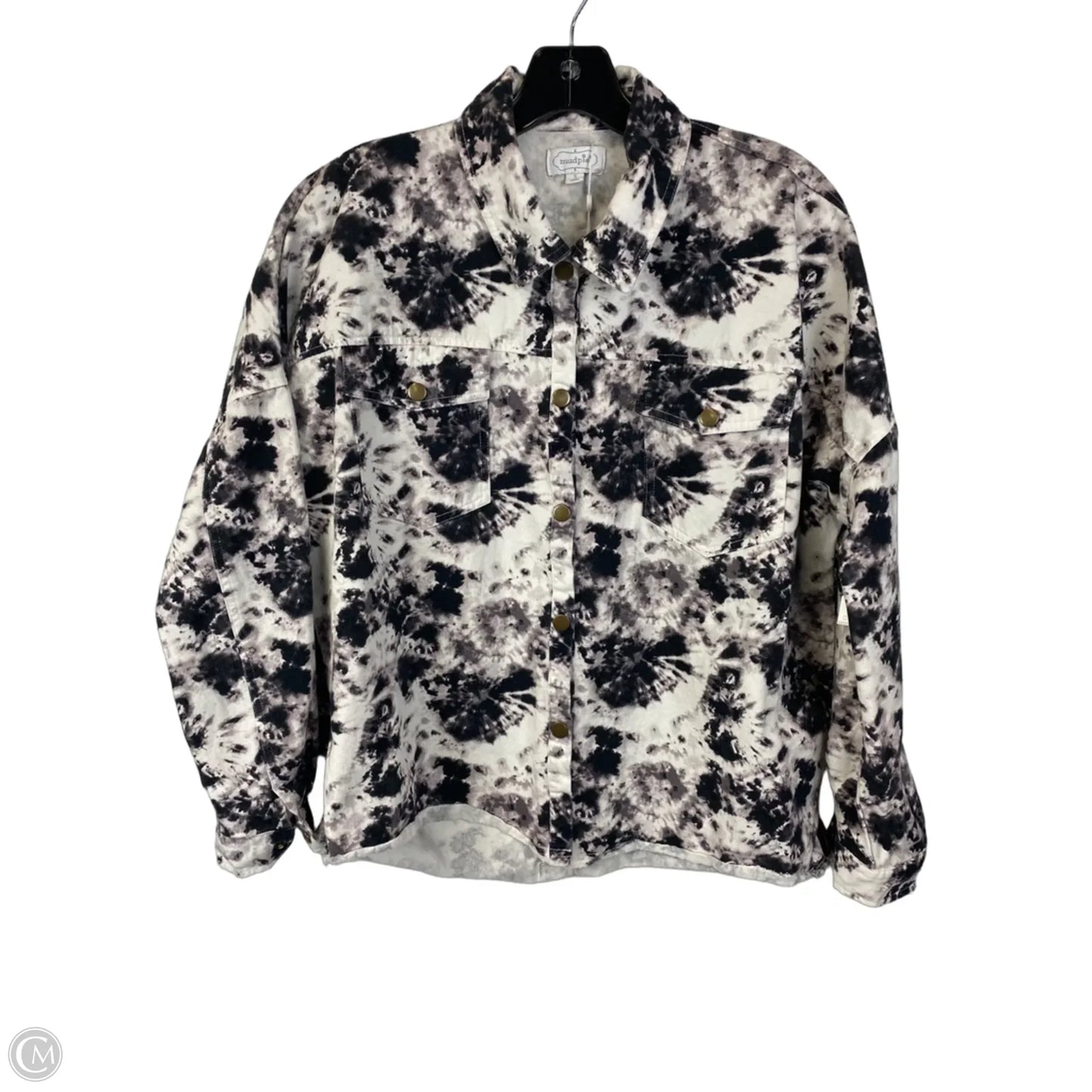 Jacket Shirt By Mudpie In Tie Dye Print, Size: S