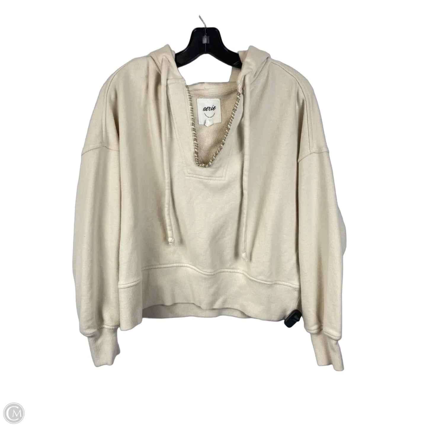 Sweatshirt Hoodie By Aerie In Cream, Size: M