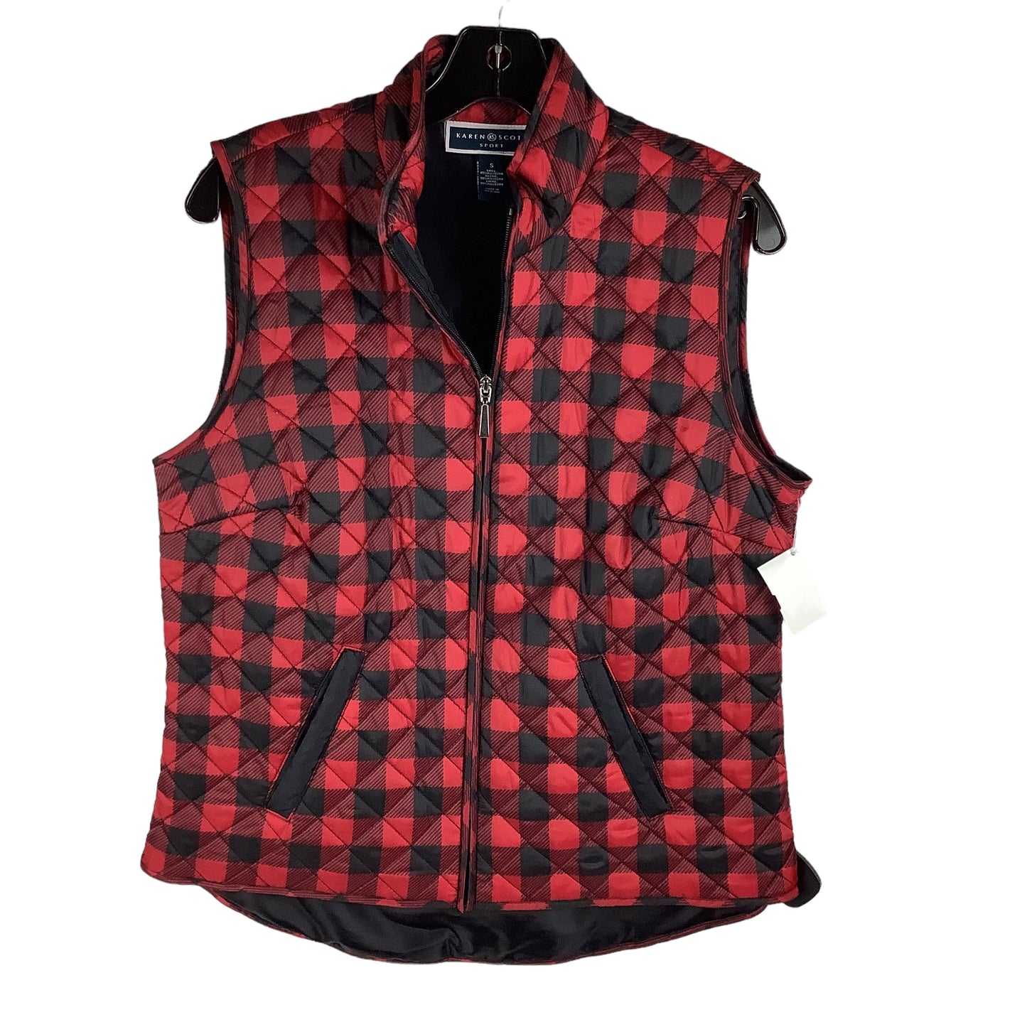 Plaid Vest Puffer & Quilted Karen Scott, Size S