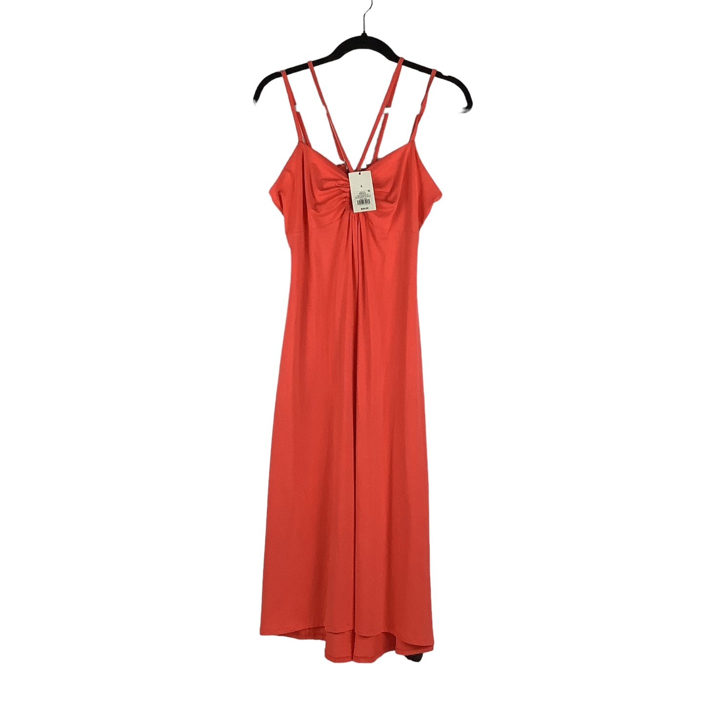 Orange Dress Casual Midi A New Day, Size S