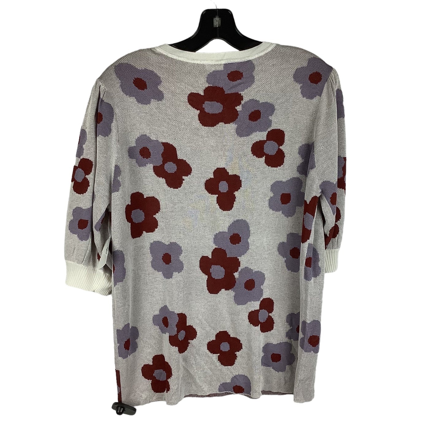 Floral Print Top Short Sleeve Cato, Size Xl