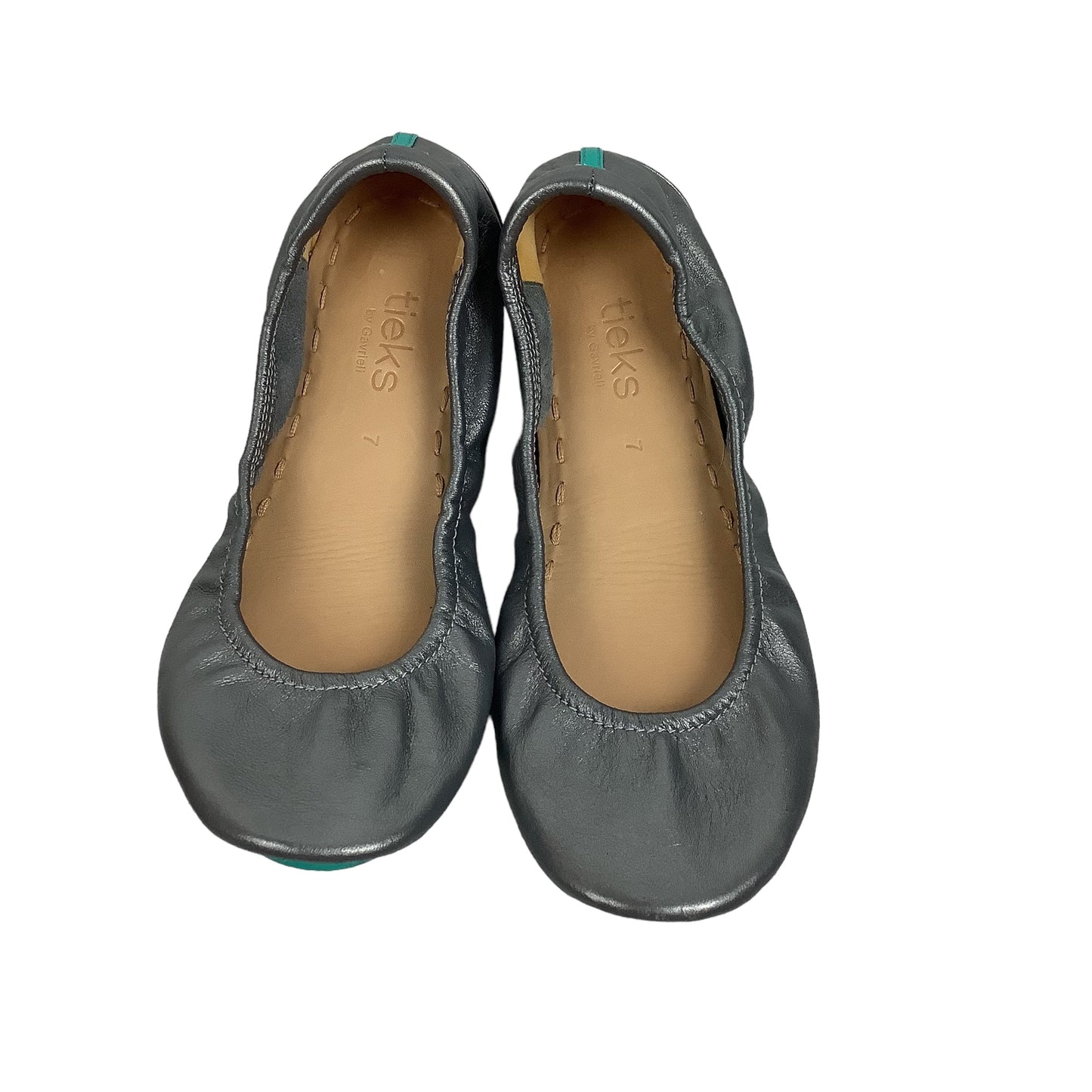 Shoes Designer By Tieks In Silver, Size: 7