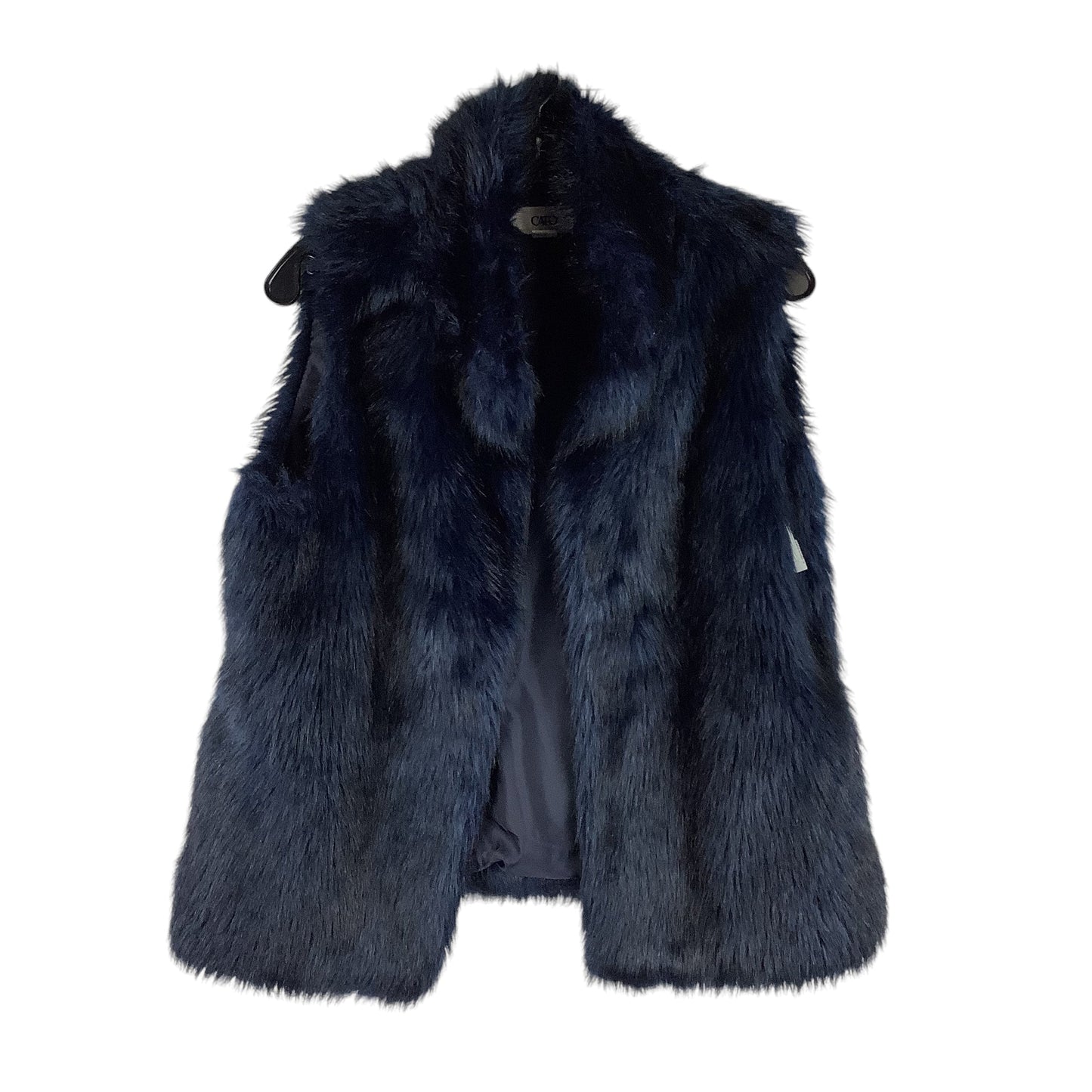 Vest Faux Fur & Sherpa By Cato In Blue, Size: L