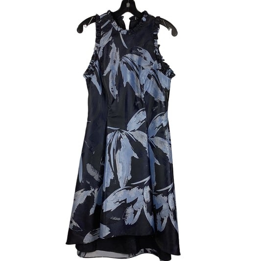 Dress Work By Adrianna Papell In Black & Blue, Size: 8