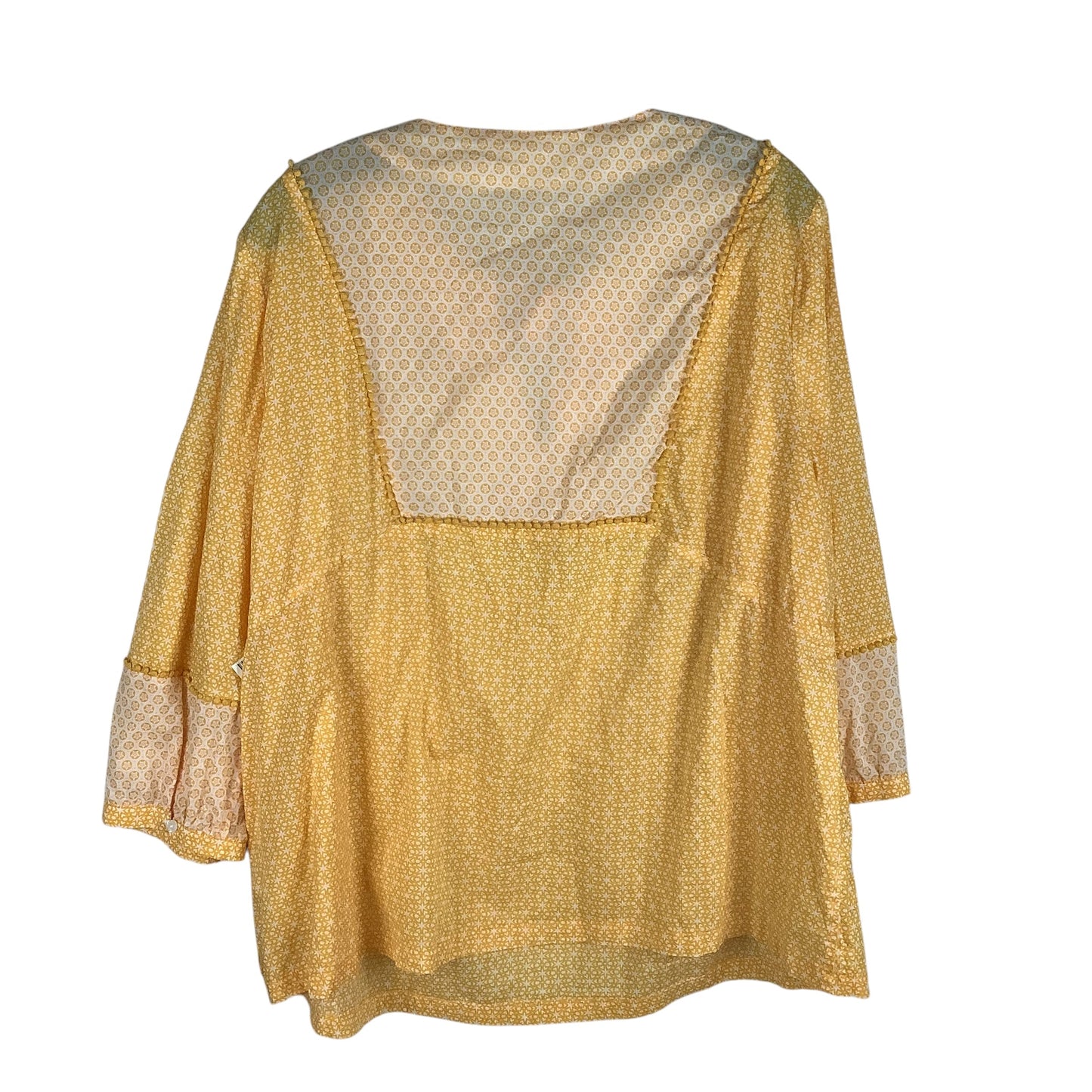 Top Long Sleeve By Boden In Yellow, Size: 16