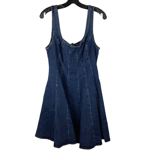 Dress Casual Midi By Express In Blue Denim, Size: M