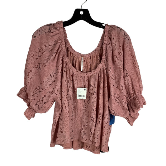 Top Short Sleeve By Free People In Pink, Size: Xl