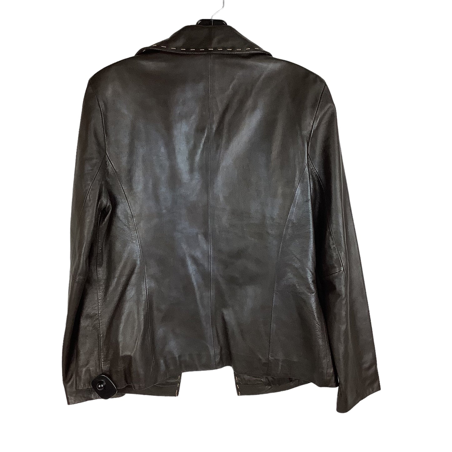 Jacket Leather By Caslon In Brown, Size: S