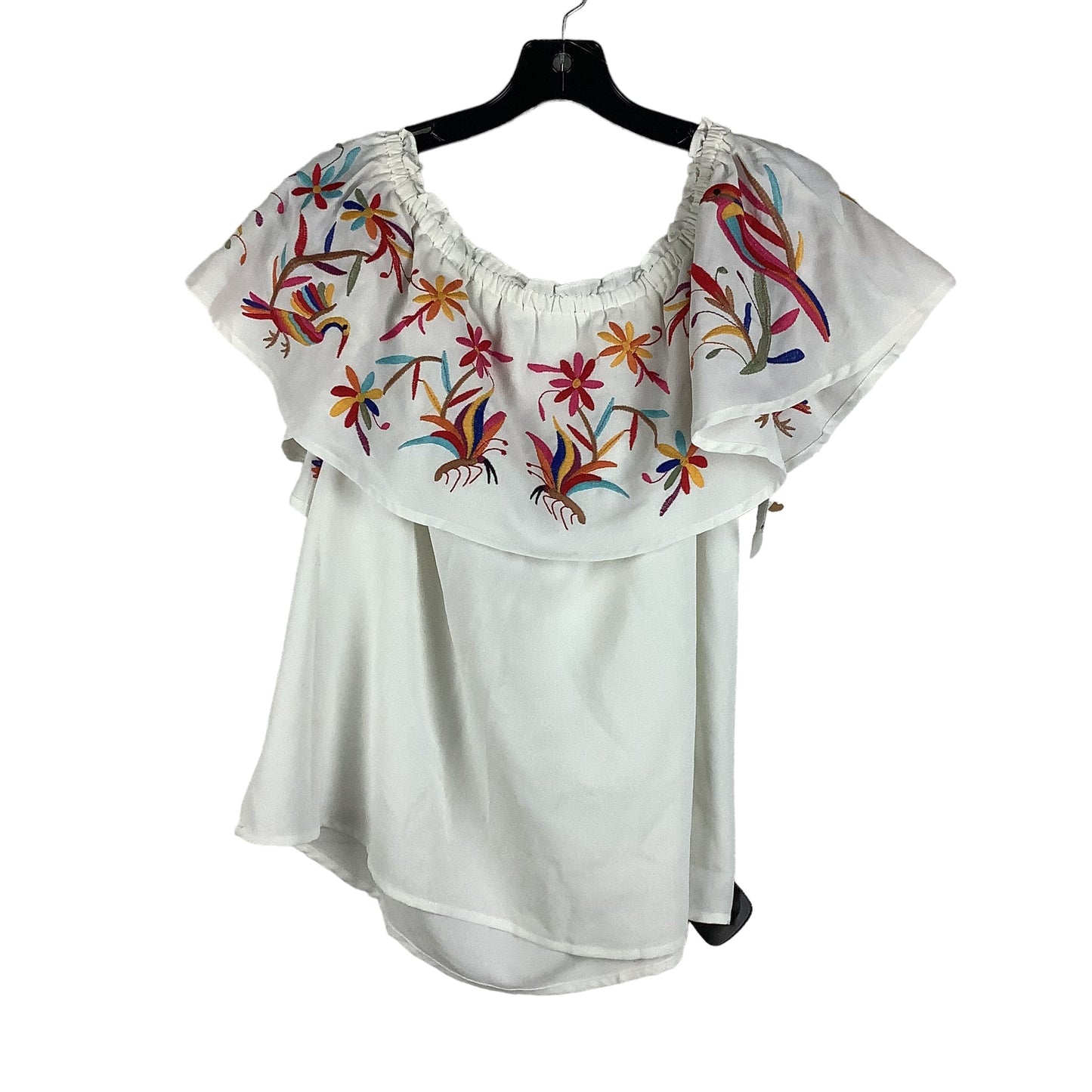 White Top Short Sleeve Entro, Size M