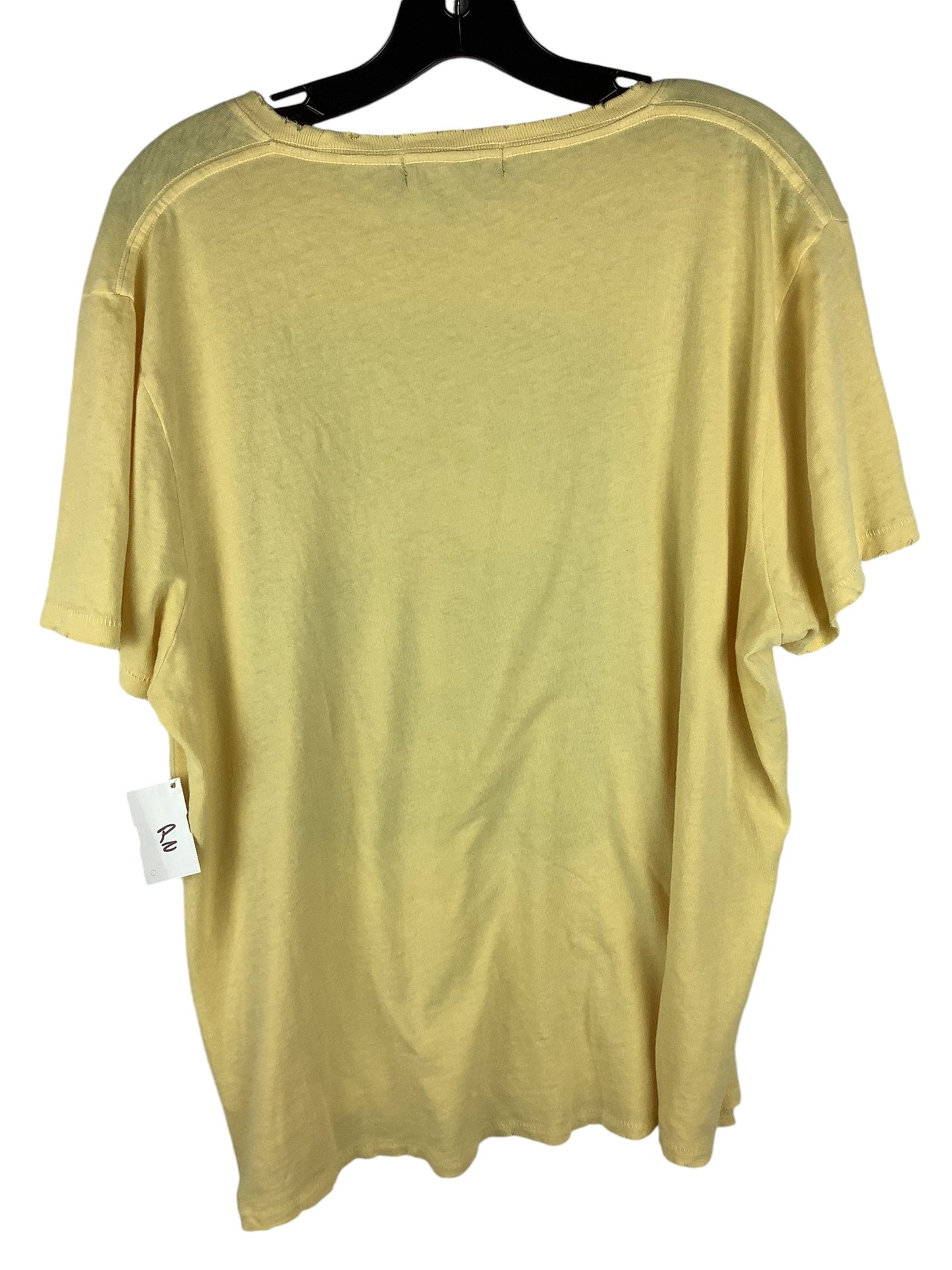 Top Short Sleeve Basic By Junk Food In Yellow, Size: Xl