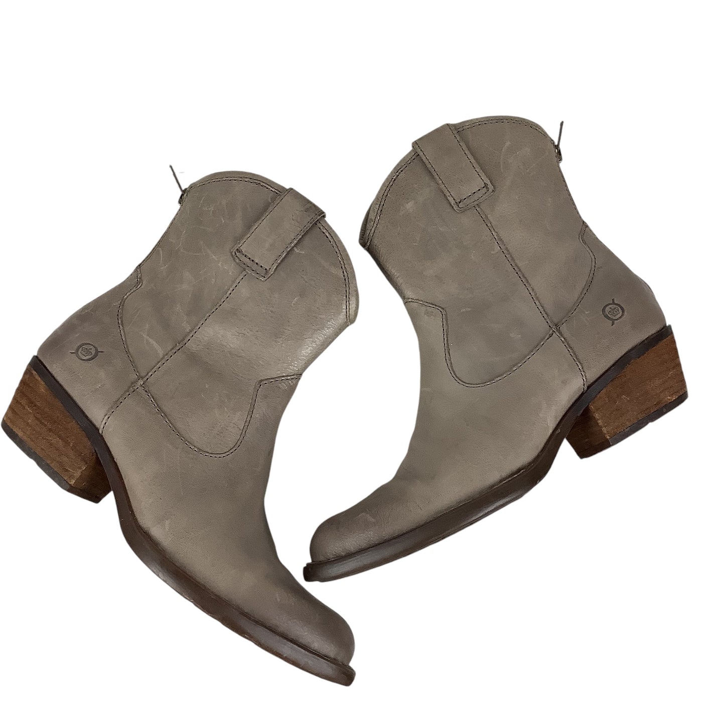 Boots Ankle Heels By Born In Grey, Size: 6