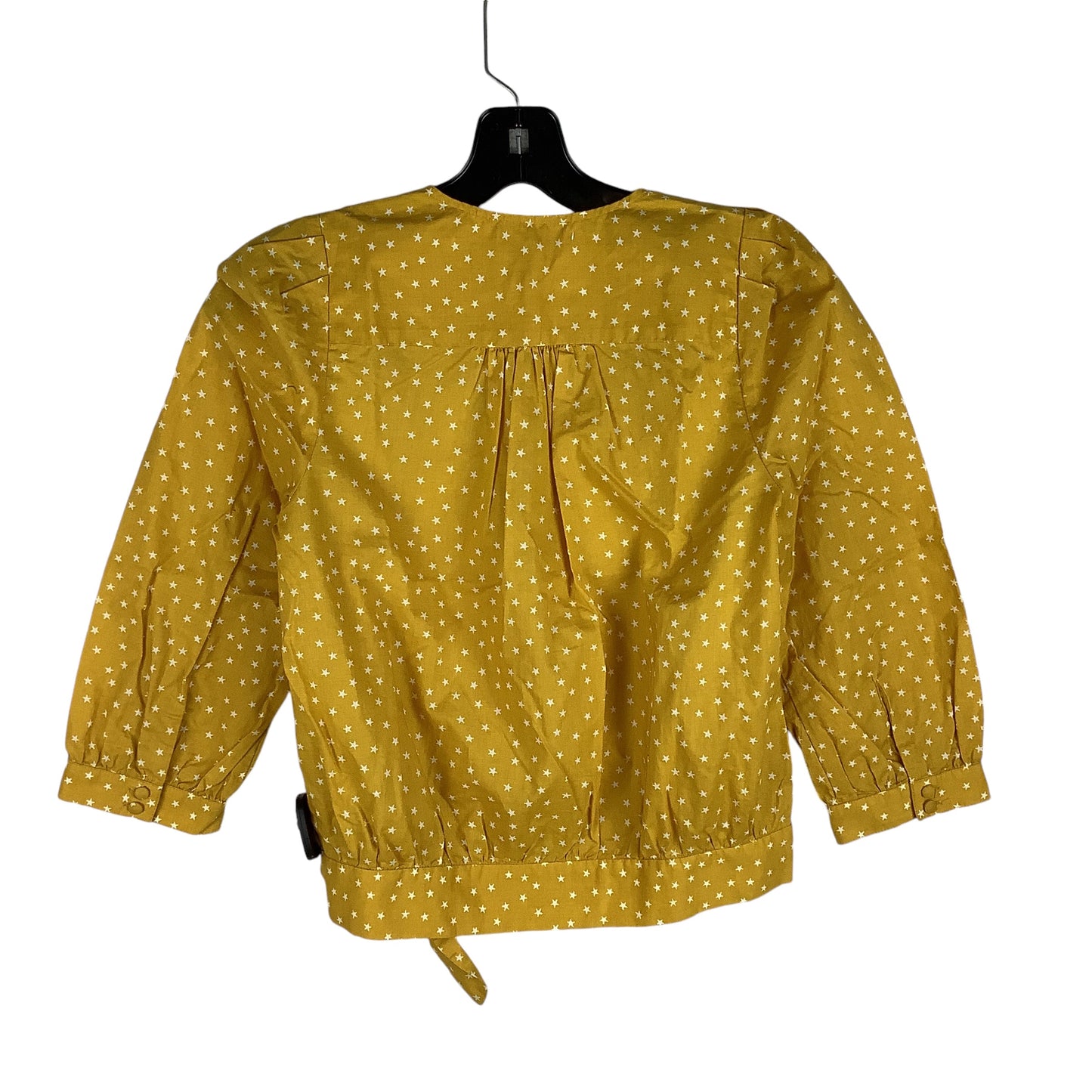 Top Long Sleeve By Madewell In Yellow, Size: Xs