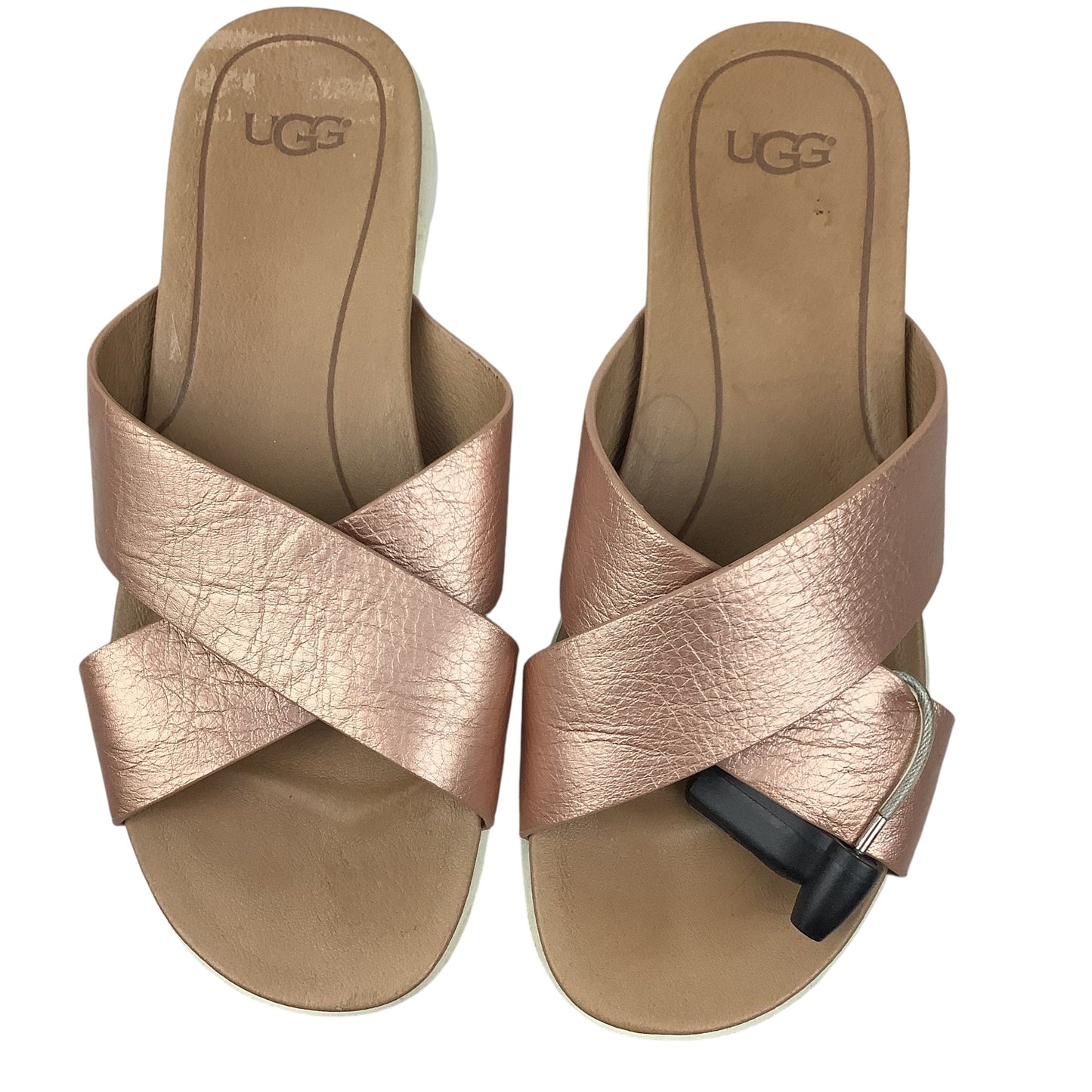 Sandals Designer By Ugg In Pink, Size: 6