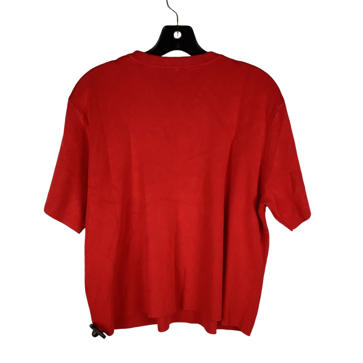 Sweater Short Sleeve By H&m In Red, Size: L