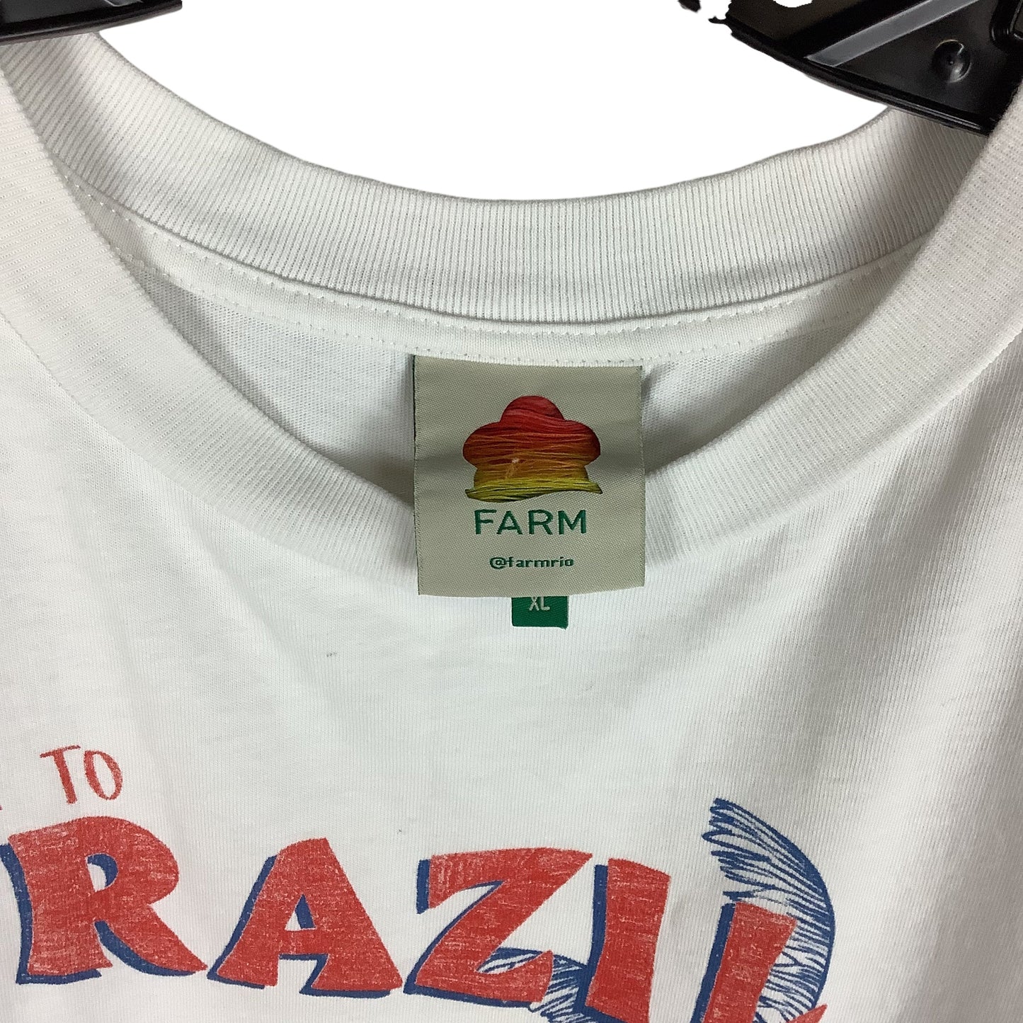 Top Short Sleeve Designer By Farm Rio In White, Size: Xl