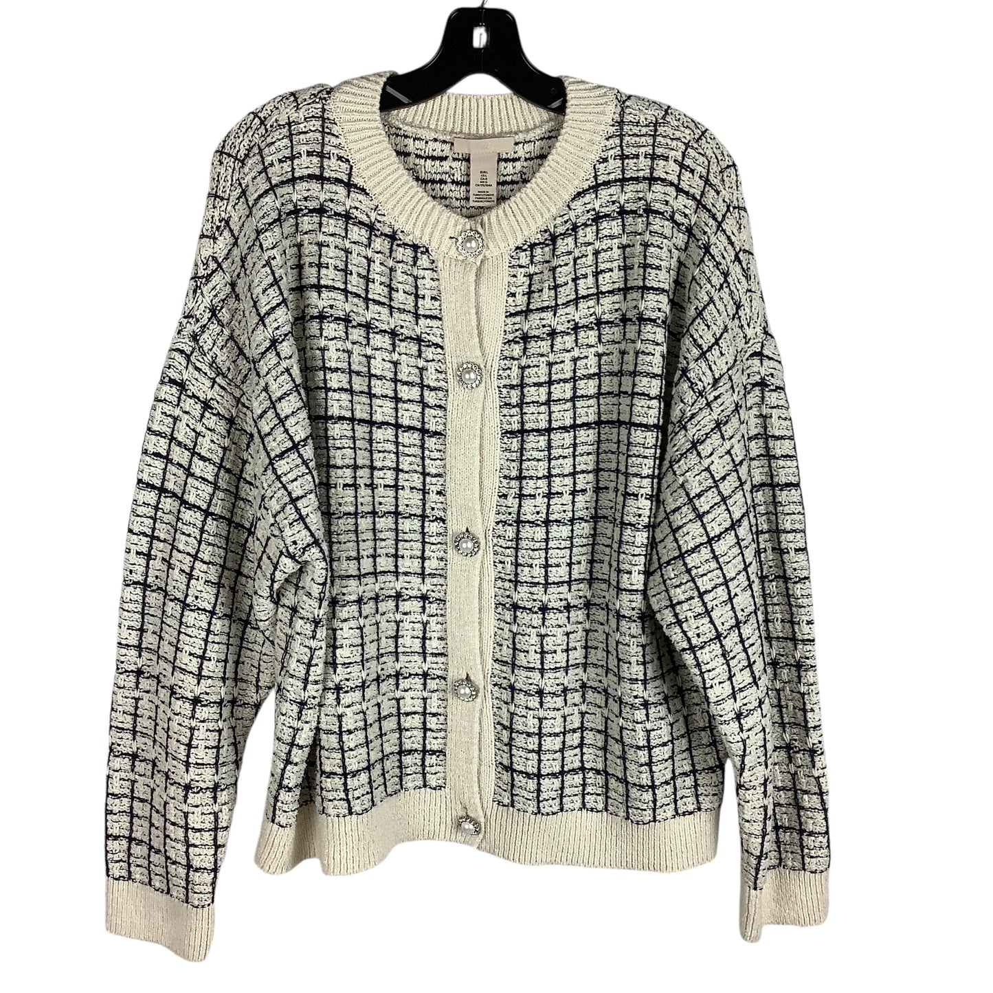 Cardigan By H&m In Cream, Size: L