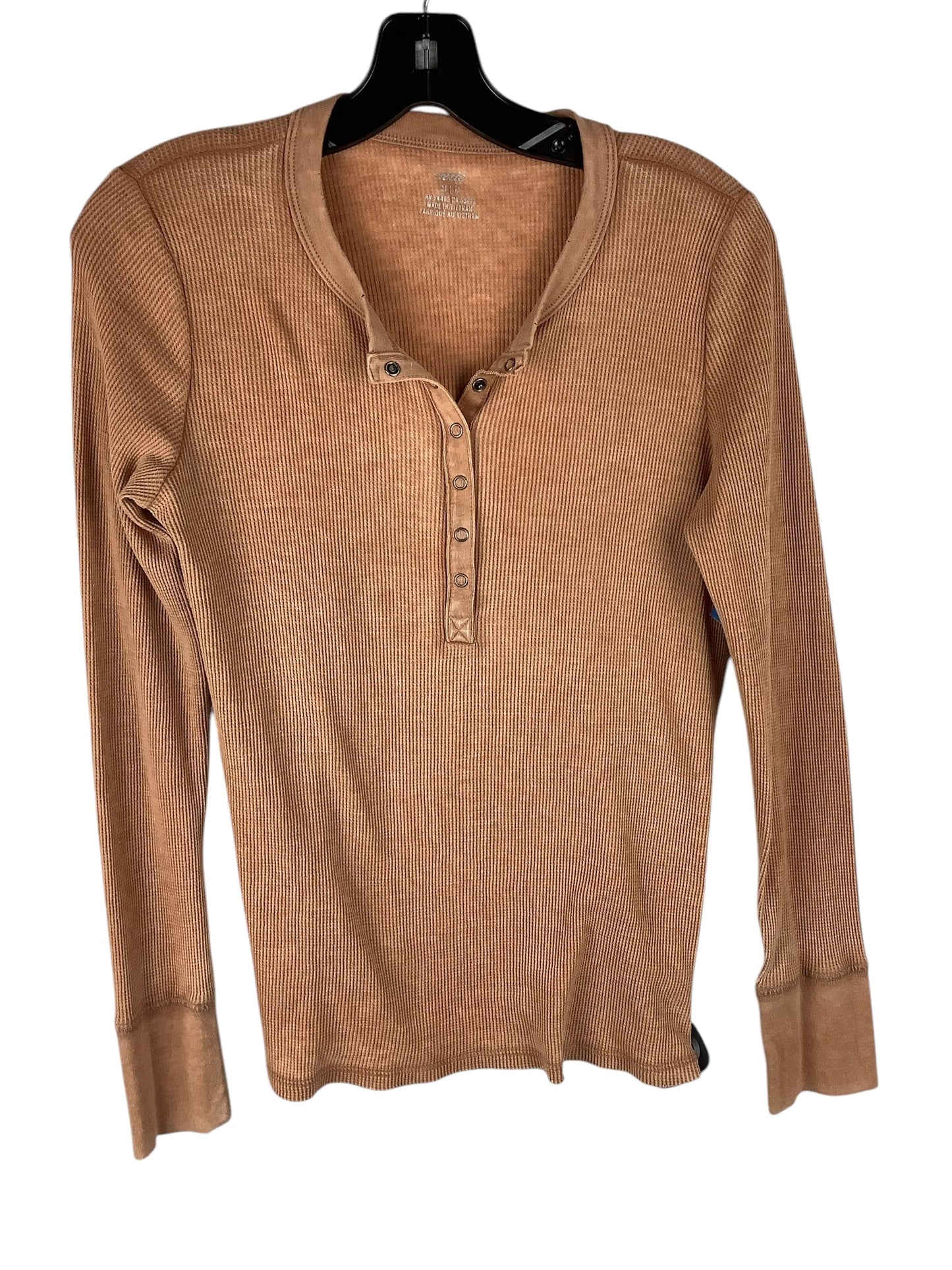 Top Long Sleeve Basic By Aerie In Orange, Size: M