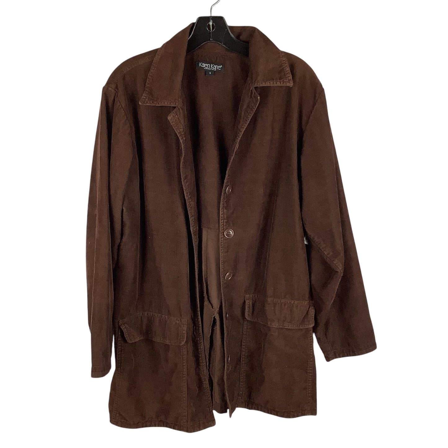 Jacket Shirt By Karen Kane In Brown, Size: S