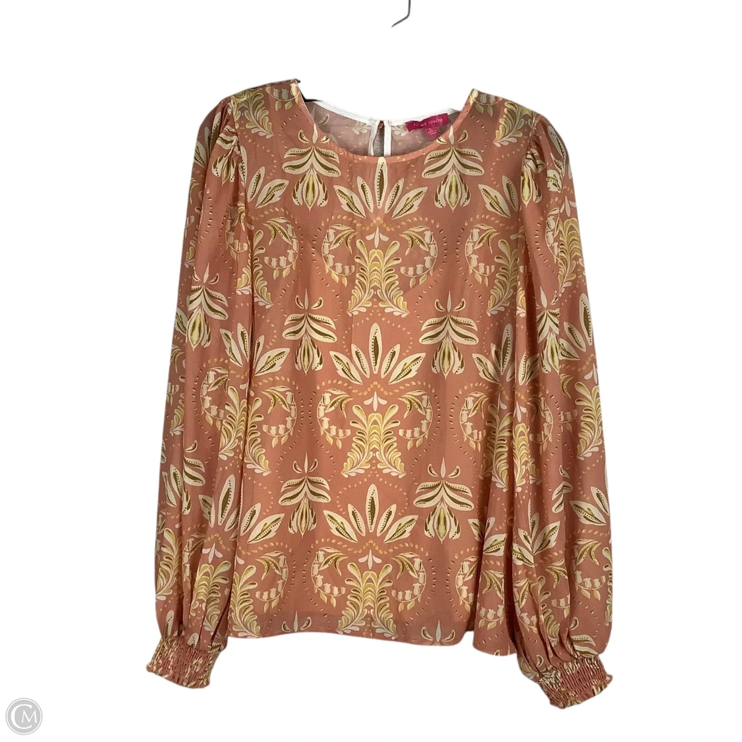 Top Long Sleeve By Flying Tomato In Orange, Size: L